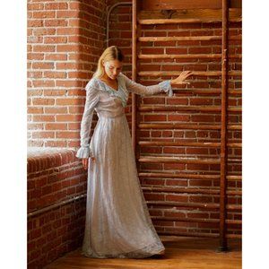 1960's - 70's Gunne Sax Style Lace Dress